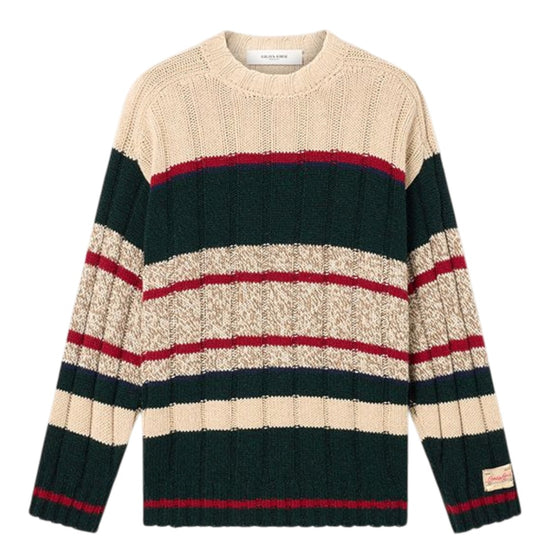 REYNARD CREWNECK RAGLAN SLEEVES MOULINE WOOL STRIPES MULTICOLOR