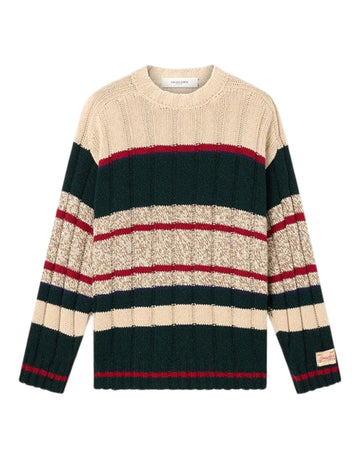 REYNARD CREWNECK RAGLAN SLEEVES MOULINE WOOL STRIPES MULTICOLOR