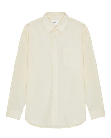 Skyler Relaxed Fit NN.07 logo Shirt Ivory