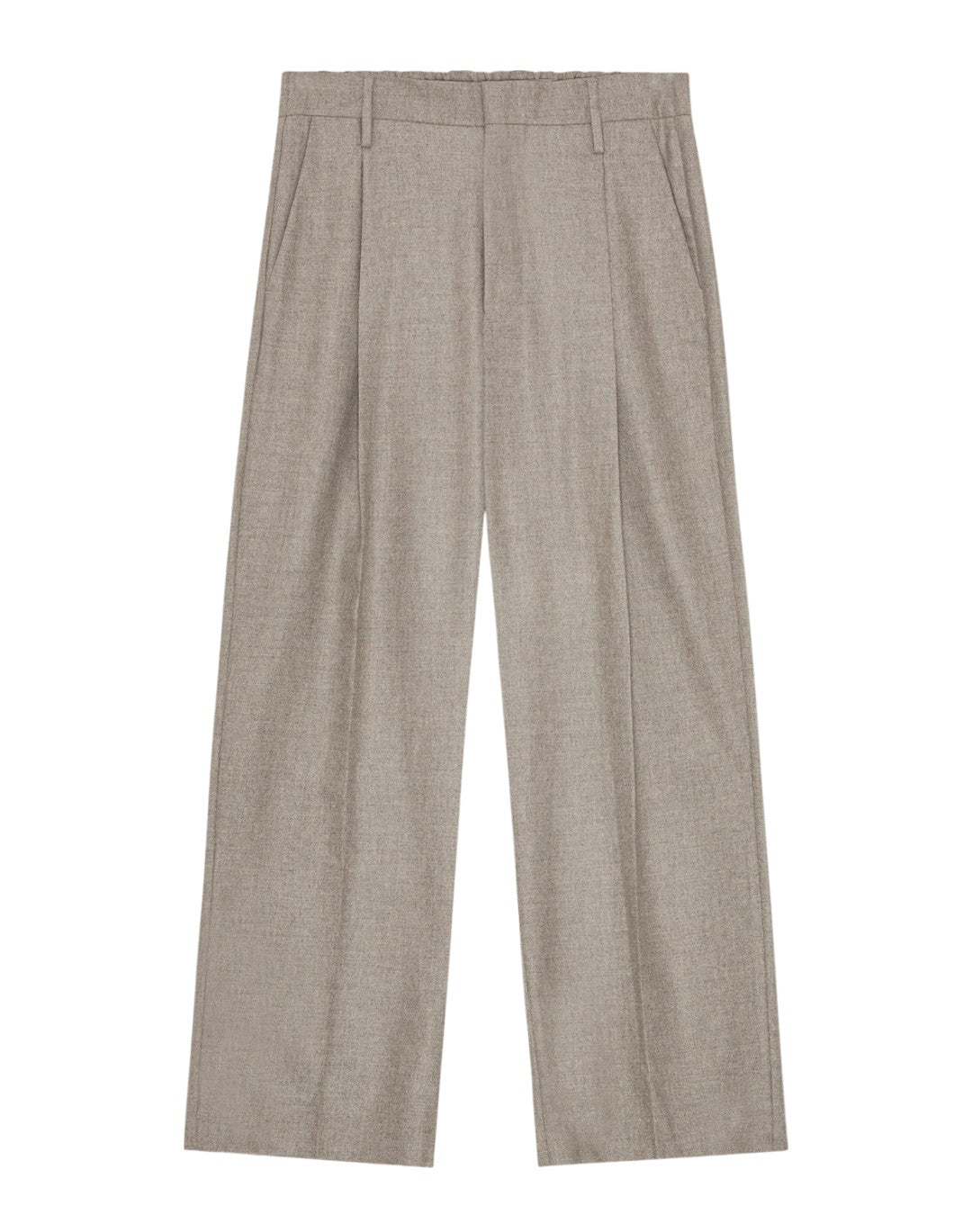 Kay Relaxed Fit Pleated Pants Desert Kakhi