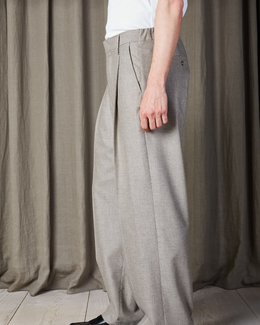 Kay Relaxed Fit Pleated Pants Desert Kakhi