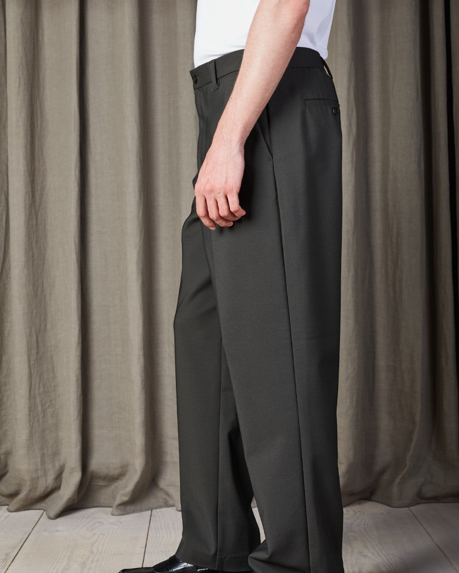 Paw Relaxed Fit Cotton Stretch Trousers Dark Army