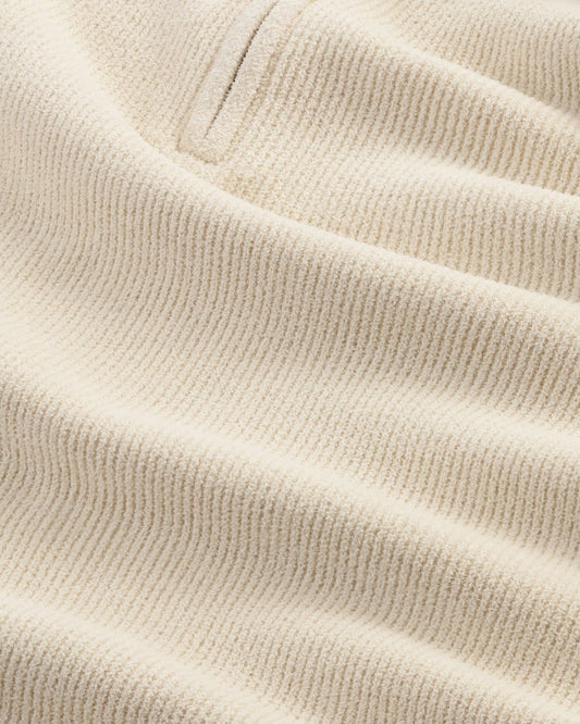 Danny Half Zip Softfeel Mock Neck Half Zip Sweater Ivory