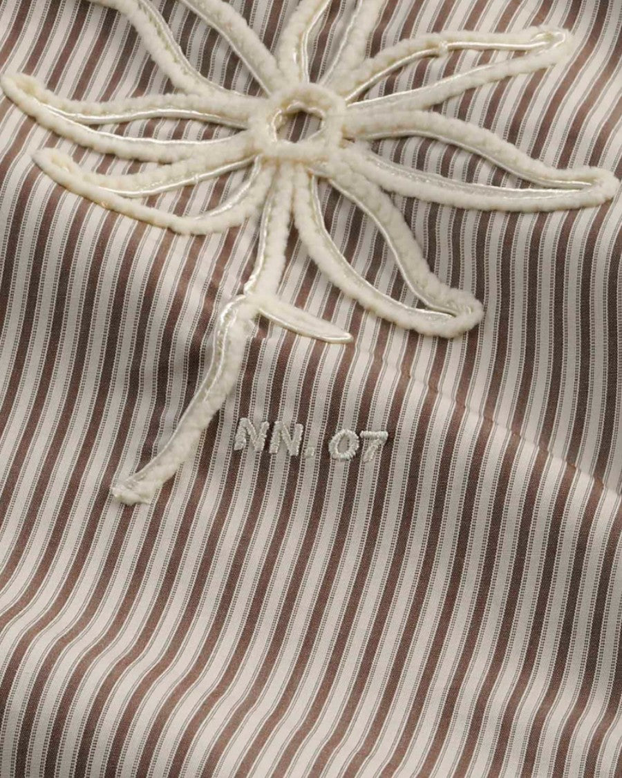 Quinsy Pima Cotton Shirt Brown Stripe