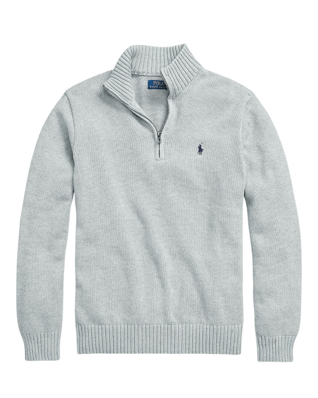 checkpoint-Soft-Royal-Heather-Cotton Quarter-Zip-Pullover-Grey-ralph-lauren 
