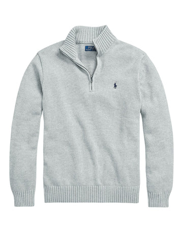 checkpoint-Soft-Royal-Heather-Cotton Quarter-Zip-Pullover-Grey-ralph-lauren 
