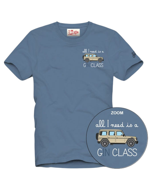 Cotton T-shirt with front print - Portofino - Need Gin Glass 33