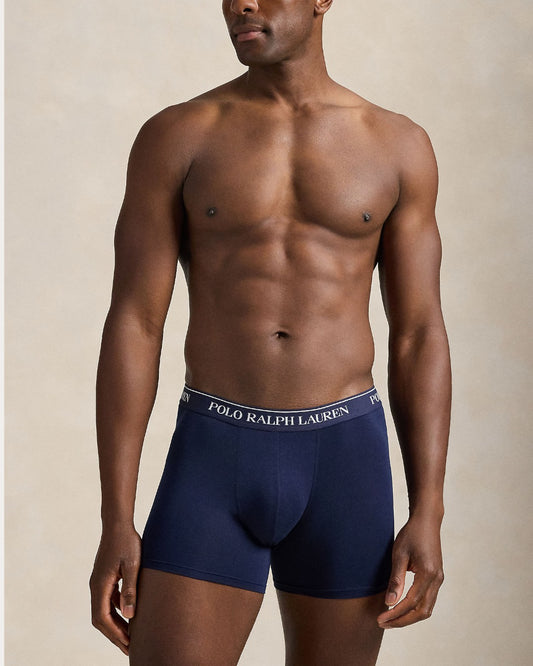 STRETCH-COTTON BOXER BRIEF 3-PACK NAVY