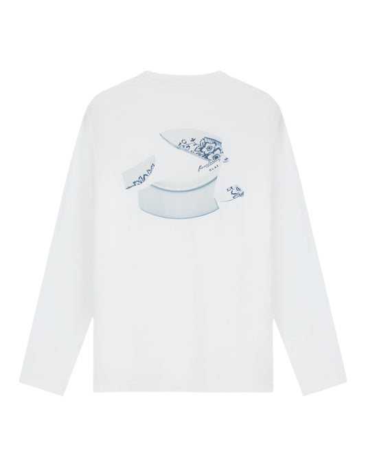 Broken Plate Cotton LS T-shirt Optical White