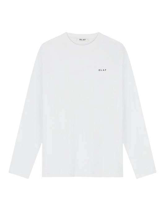 Broken Plate Cotton LS T-shirt Optical White