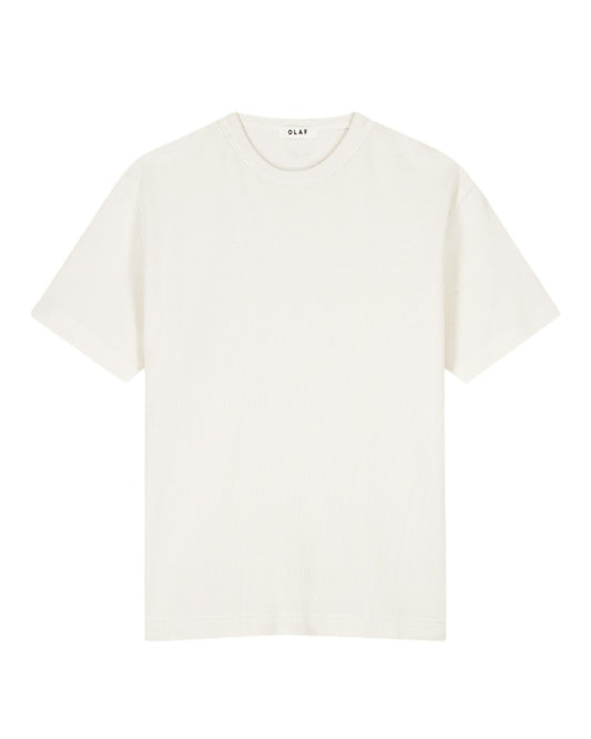 Cotton Waffle T-shirt Off White