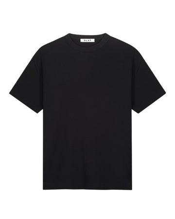 Cotton Waffle T-shirt Black