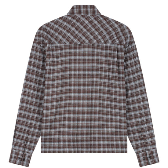 Flannel Boxy Shirt Chocolateplum/Windsurfer