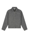 Wool Fleece Zip Jacket Sharkskin
