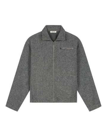 Wool Fleece Zip Jacket Sharkskin
