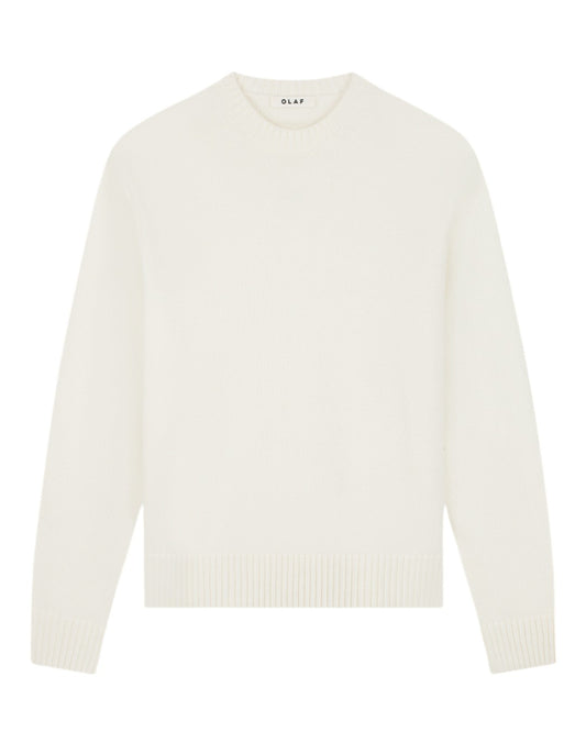 Essentila Knitted Crewneck Pullover Off White