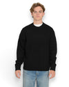Essential Knitted Crewneck Pullover Black