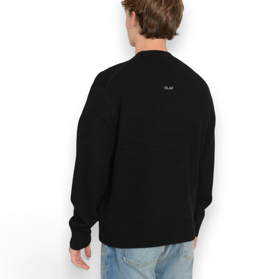 Essential Knitted Crewneck Pullover Black