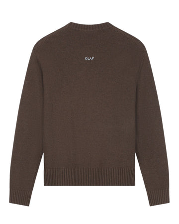 Essential Knitted Crewneck Pullover Chocolateplum