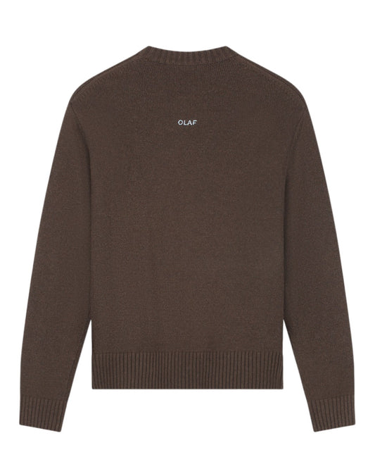 Essential Knitted Crewneck Pullover Chocolateplum