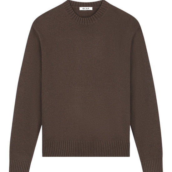 Essential Knitted Crewneck Pullover Chocolateplum