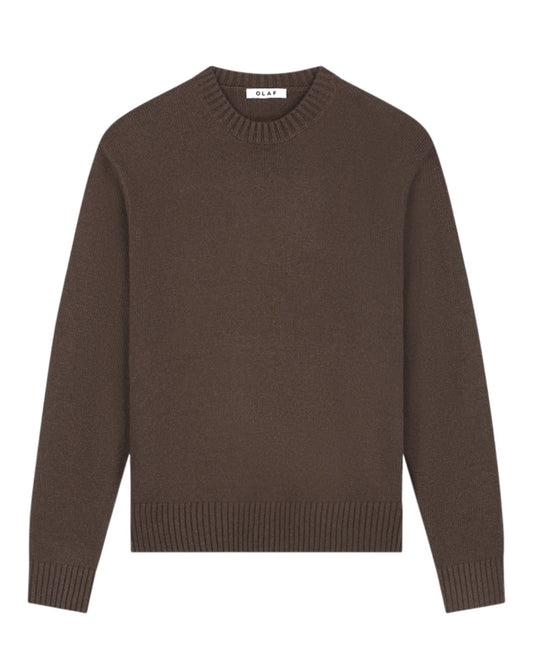 Essential Knitted Crewneck Pullover Chocolateplum