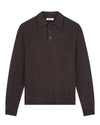 Oversized Knitted LS Polo Chocolateplum
