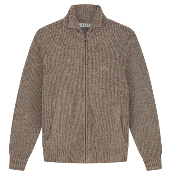 Signature Zip Knitted Mockneck Sweater