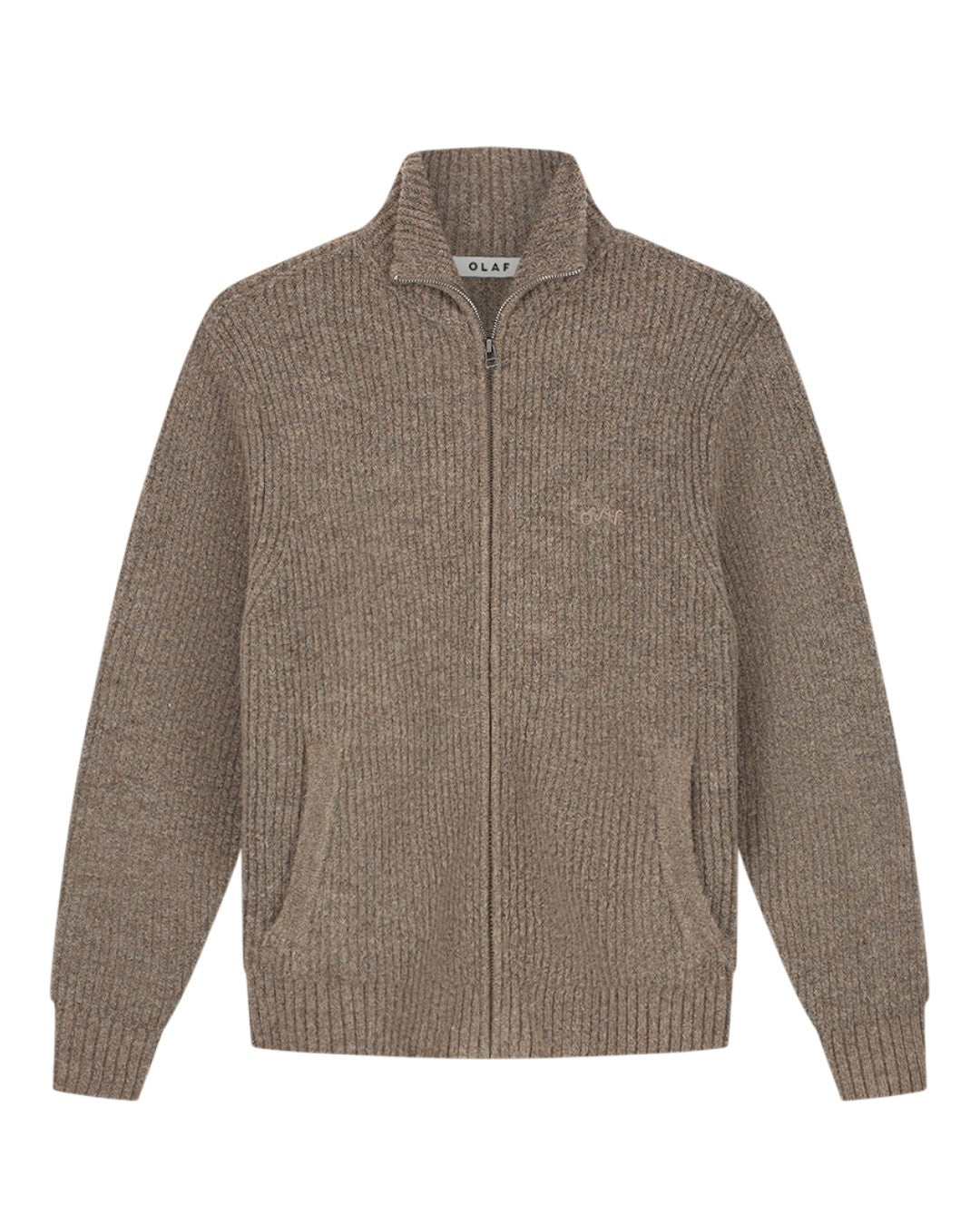 Signature Zip Knitted Mockneck Sweater