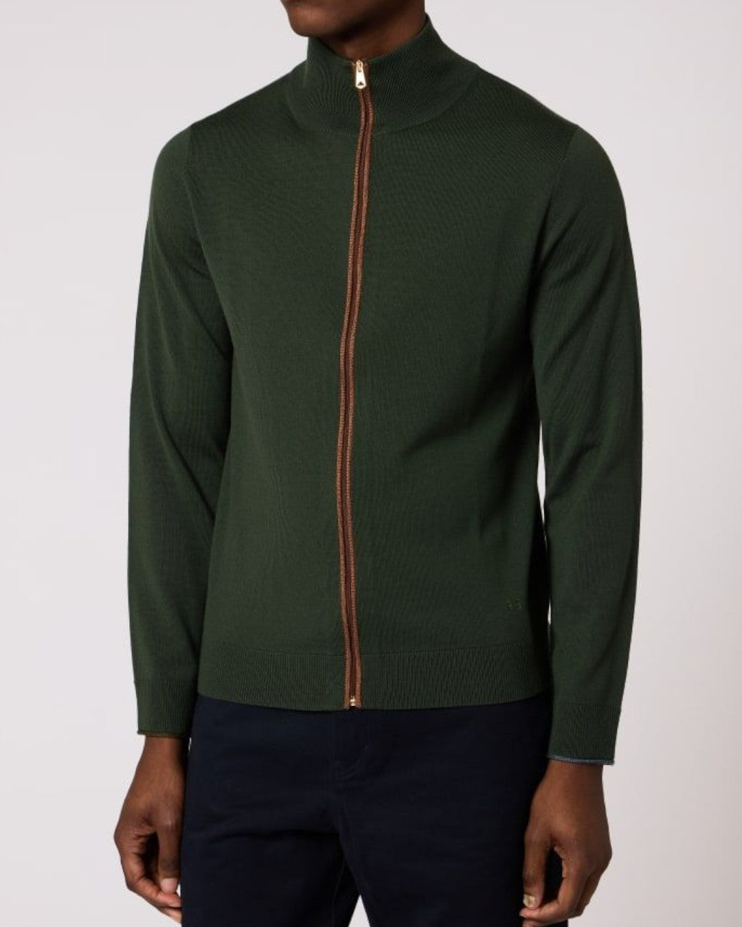 Full Zip Cardigan Green