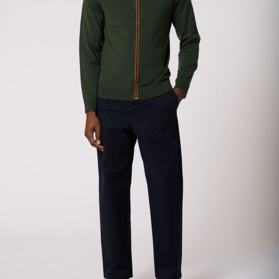 Full Zip Cardigan Green