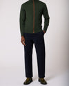 Full Zip Cardigan Green