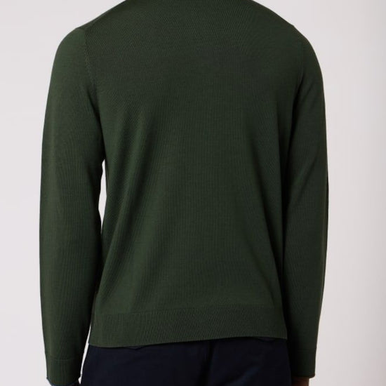 Full Zip Cardigan Green