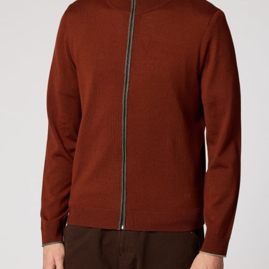 Full Zip Cardigan Red