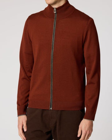 Full Zip Cardigan Red