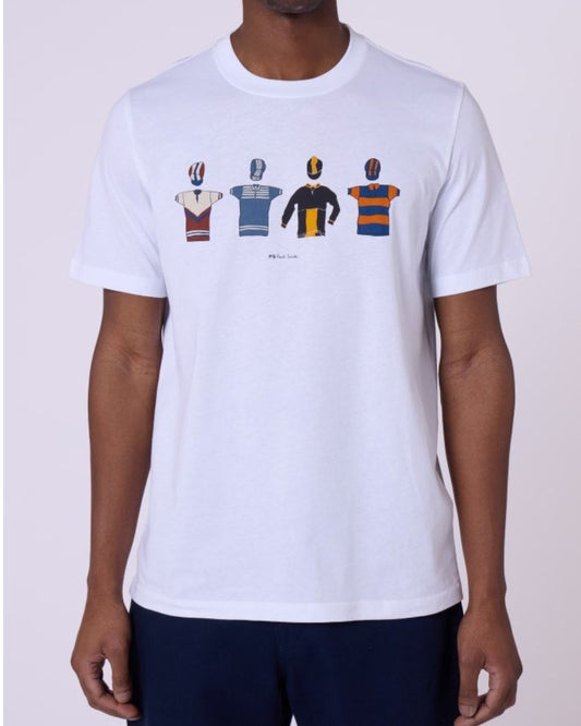 Cycle Jersey's Cotton Regular Fit T-shirt White