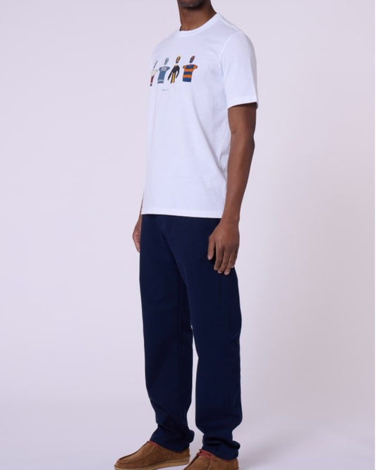 Cycle Jersey's Cotton Regular Fit T-shirt White