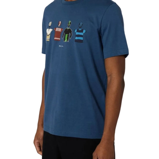 Cycle Jersey's Cotton Regular Fit T-shirt Blue