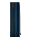 Double Side Stripe Scarf Blue