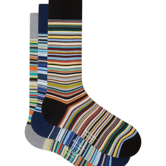 Signature Stripe 3 Pack Socks Multicolour
