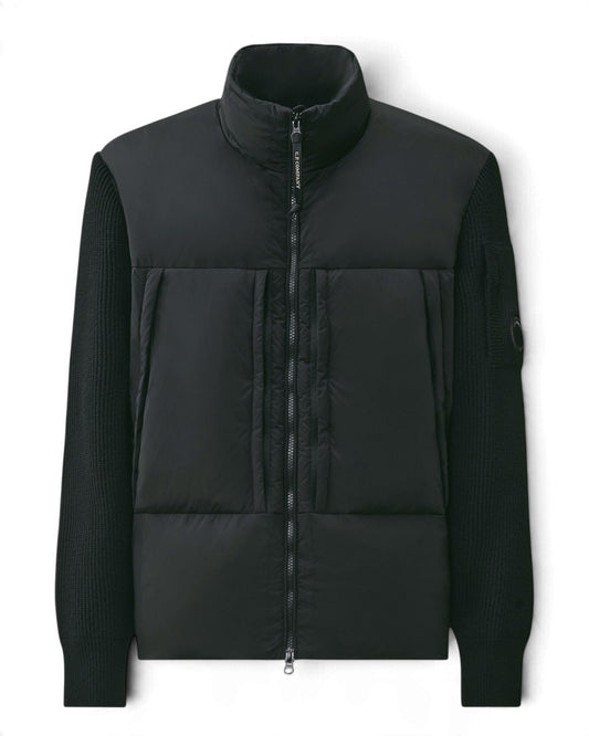 Extrafine Merino Wool Knitwear Jacket Black
