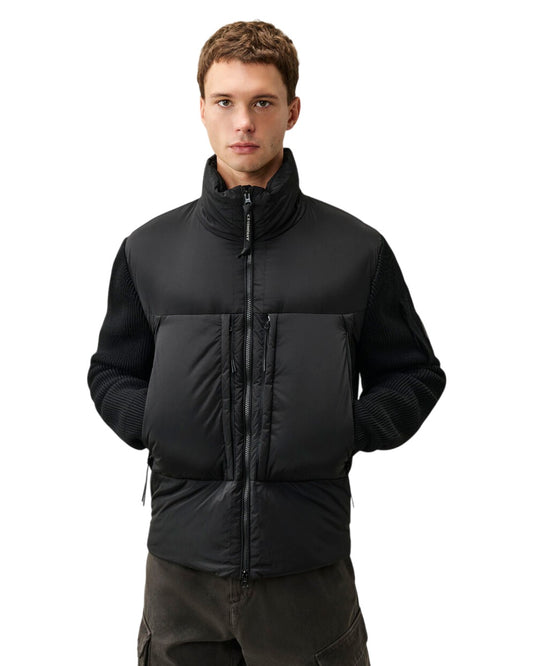 Extrafine Merino Wool Knitwear Jacket Black