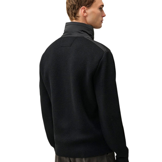 Extrafine Merino Wool Knitwear Jacket Black