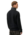 Extrafine Merino Wool Knitwear Jacket Black