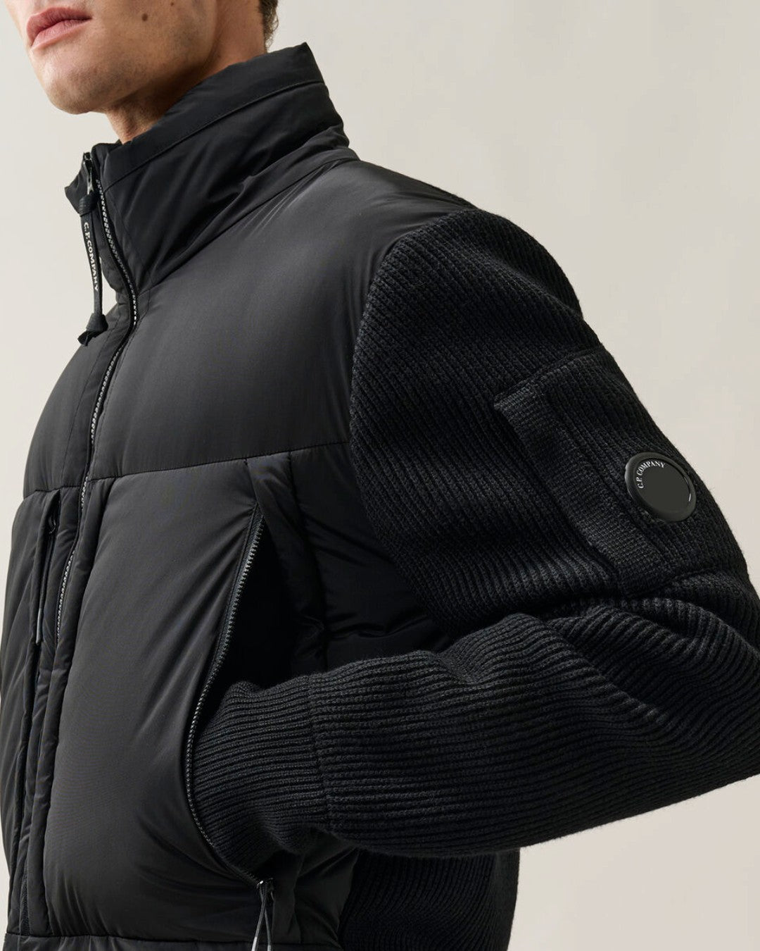 Extrafine Merino Wool Knitwear Jacket Black