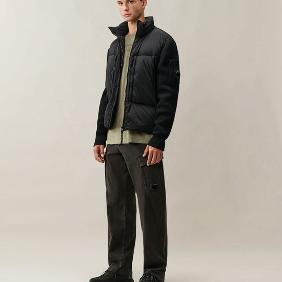 Extrafine Merino Wool Knitwear Jacket Black