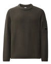 Full Rib Cotton Crewneck Lens Sweater Raven