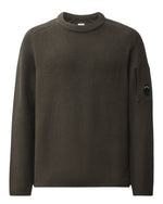 Full Rib Cotton Crewneck Lens Sweater Raven