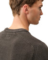 Full Rib Cotton Crewneck Lens Sweater Raven