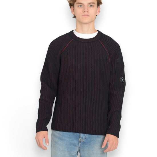 Fleece Knit Crew Neck Pullover Andorra bordeaux
